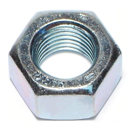 Midwest Fastener Hex Nut, 7/16"-20, Steel, Grade 5, Zinc Plated, 50 PK 07260